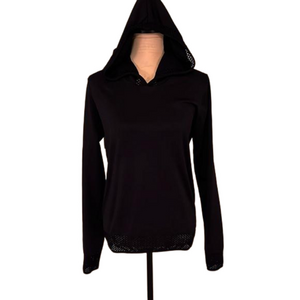 Fabletics nylon hoodie with mesh trim size small medium